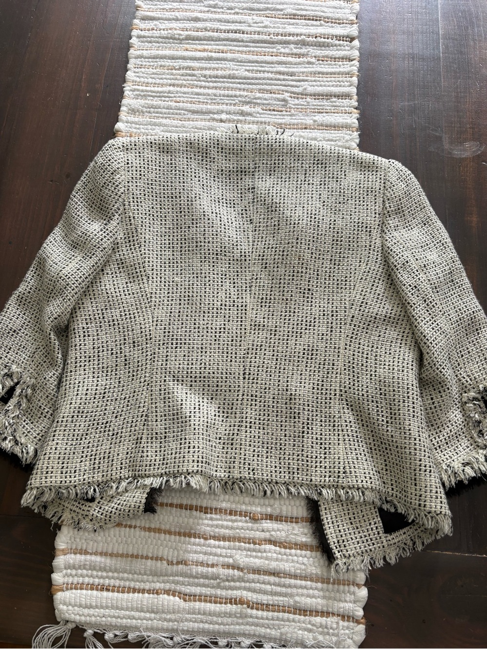 White House Black Market tweed fringe blazer - Picture 6 of 7